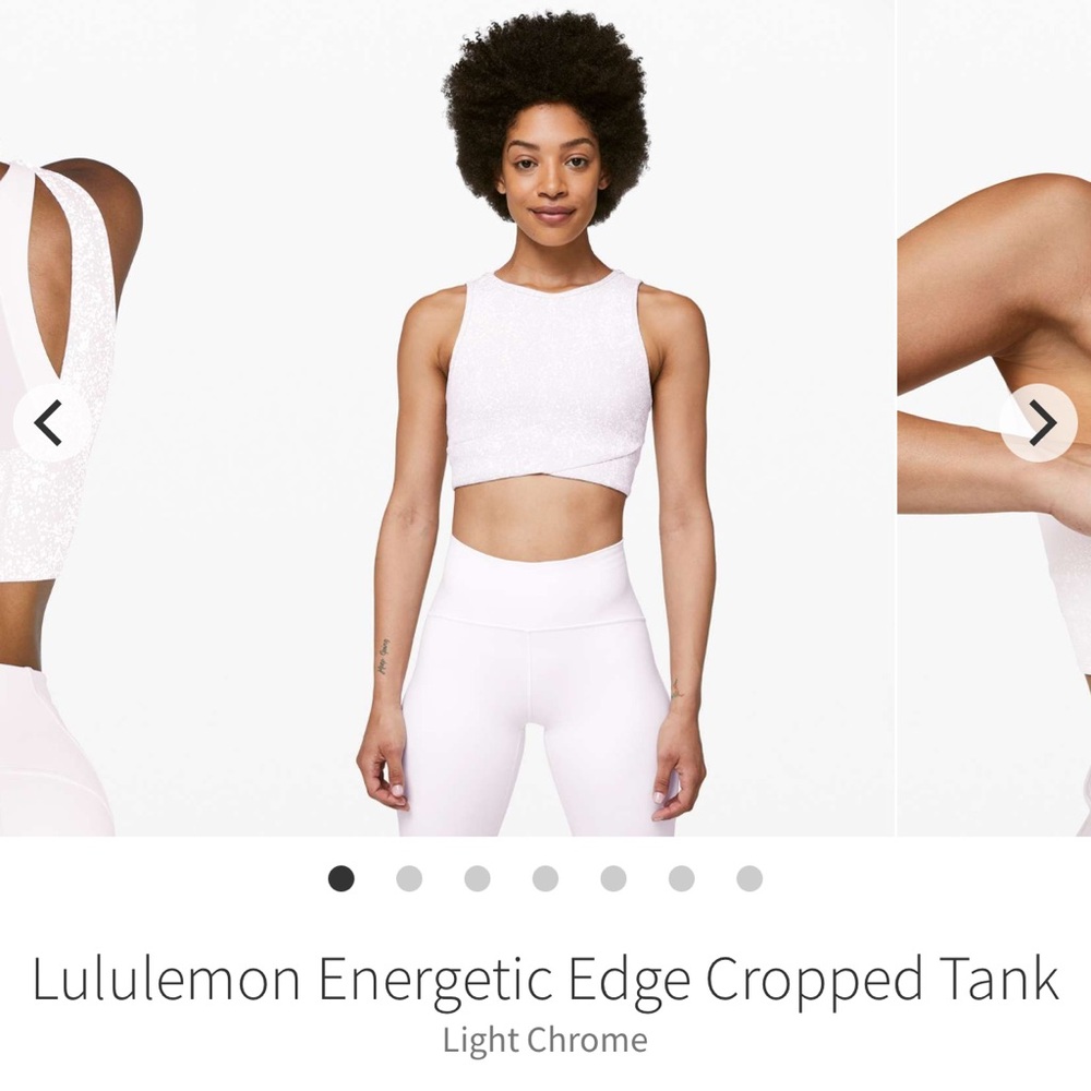 lululemon // Energetic Edge Cropped Tank - Light Chrome